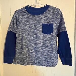 Blue and white Old Navy long sleeve tee 4T